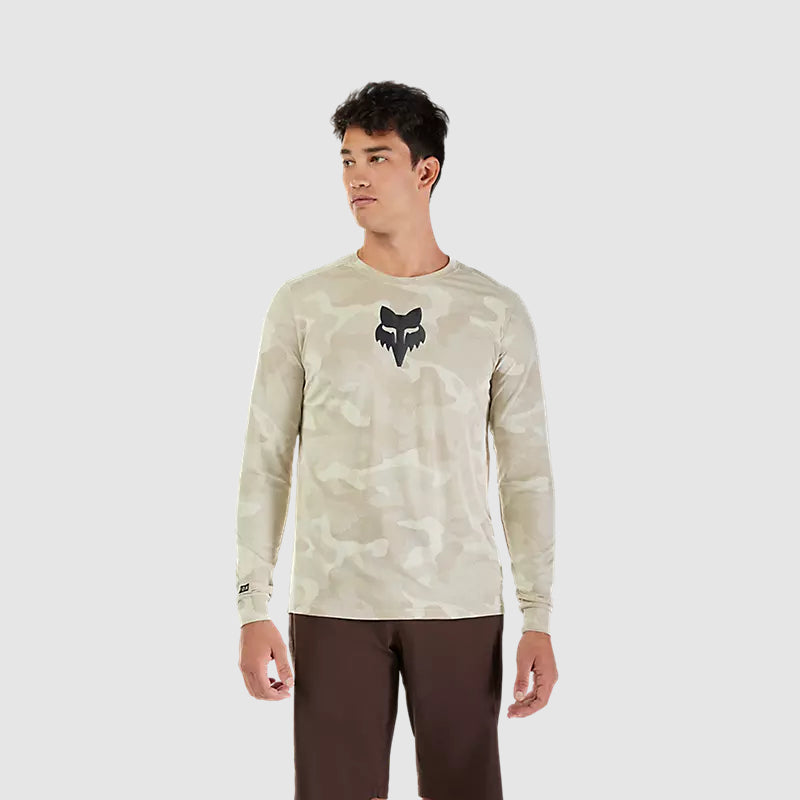 Polera Bicicleta Ranger TruDri™ Manga Larga Crema Fox polera bicicleta fox mtb