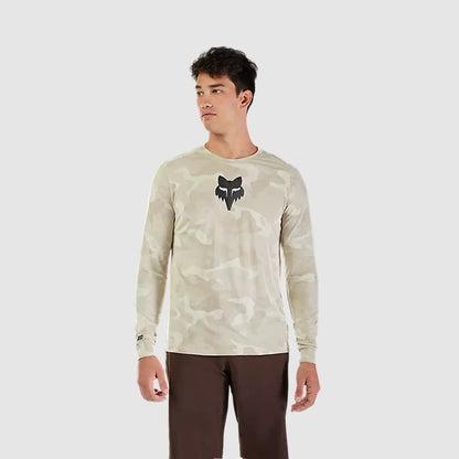 Polera Bicicleta Ranger TruDri™ Manga Larga Crema Fox polera bicicleta fox mtb