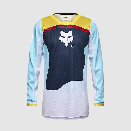 Polera Moto Niño 180 Elevated Azul Fox polera moto fox motocross