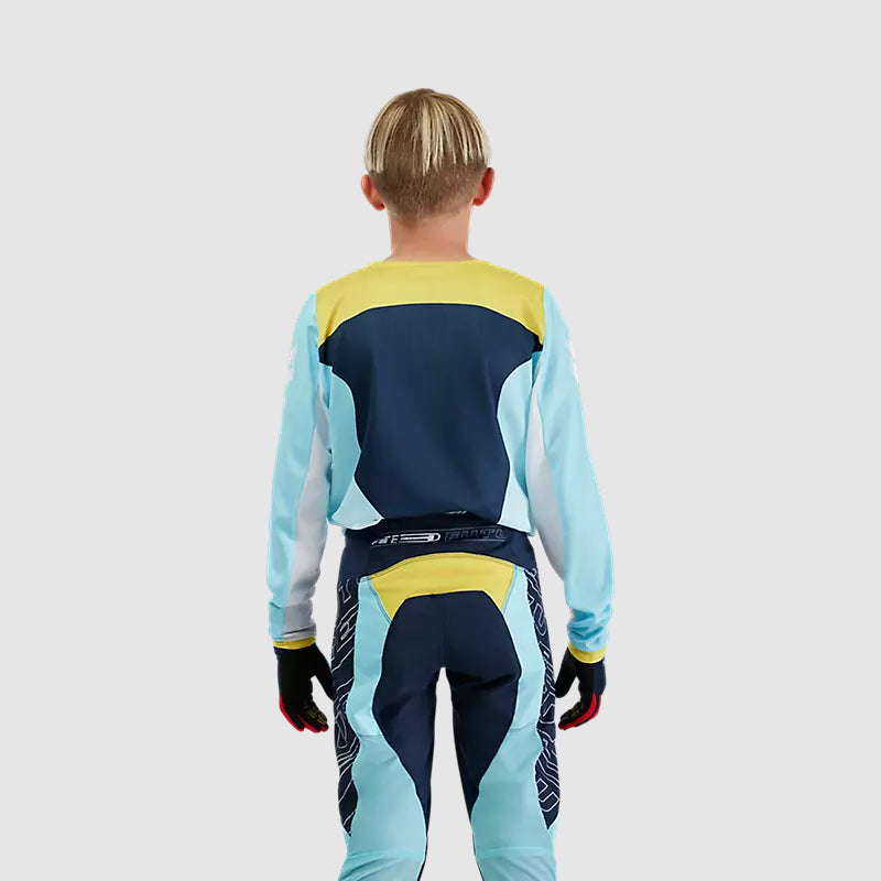Polera Moto Niño 180 Elevated Azul Fox polera moto fox motocross