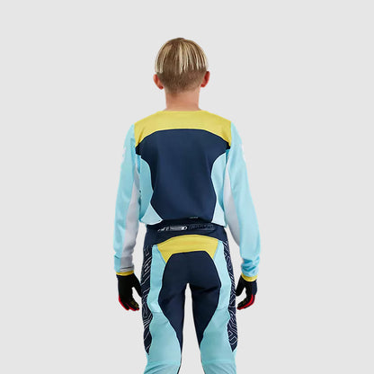 Polera Moto Niño 180 Elevated Azul Fox polera moto fox motocross