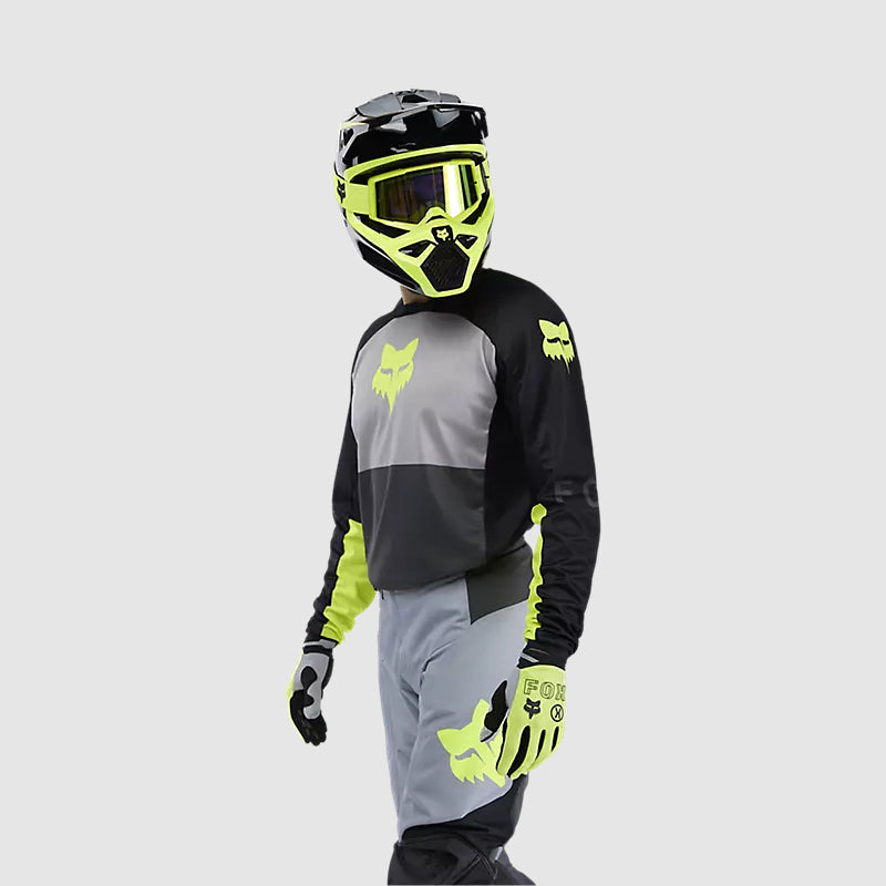 Polera Moto 180 Flow Negro/Amarillo Fox polera moto fox motocross