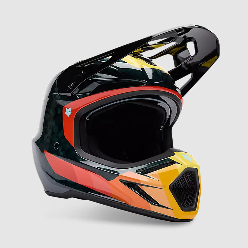 Casco Moto V3 RS Grid Negro/Rojo Fox | Casco Moto Fox casco fox racing motocross mtb