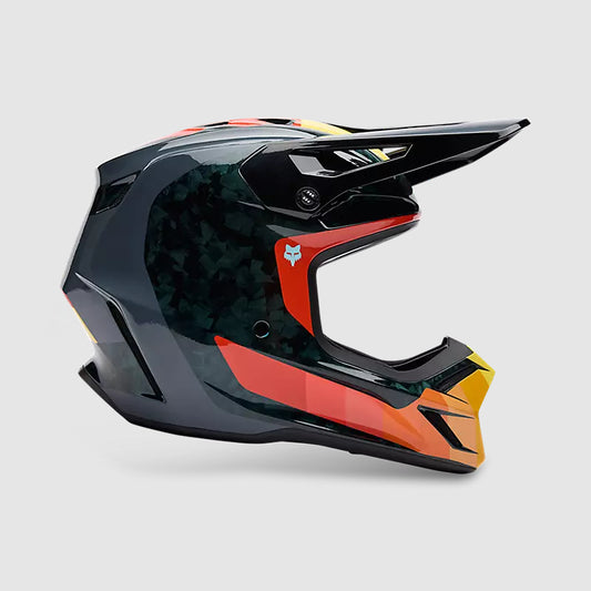 Casco Moto V3 RS Grid Negro/Rojo Fox | Casco Moto Fox casco fox racing motocross mtb