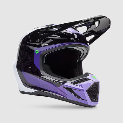 Casco Moto V3 RS Grid Negro/Morado Fox | Casco Moto Fox casco fox racing motocross mtb