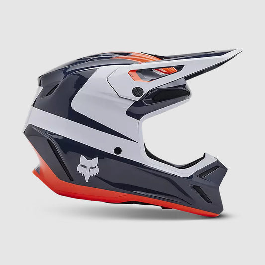 Casco Moto V3 Divider Azul/Blanco Fox | Casco Moto Fox casco fox racing motocross mtb
