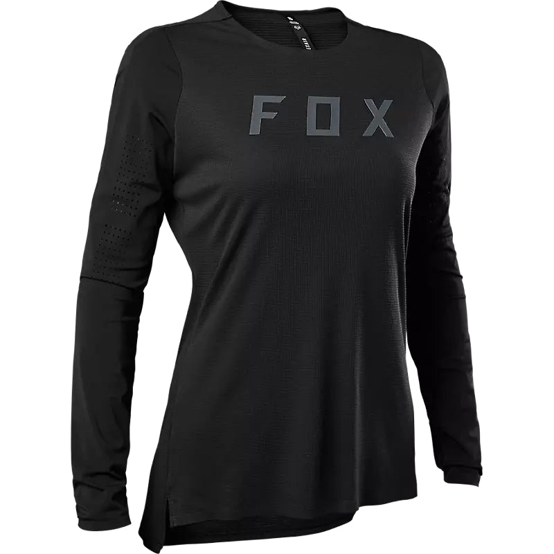 Polera Bicicleta Mujer Flexair Pro Manga Larga Negro Fox polera bicicleta fox mtb