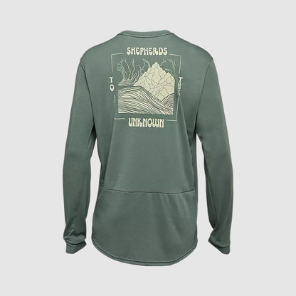 Polera Bicicleta Ranger Shepherds drirelease® Manga Larga Verde Fox polera bicicleta fox mtb