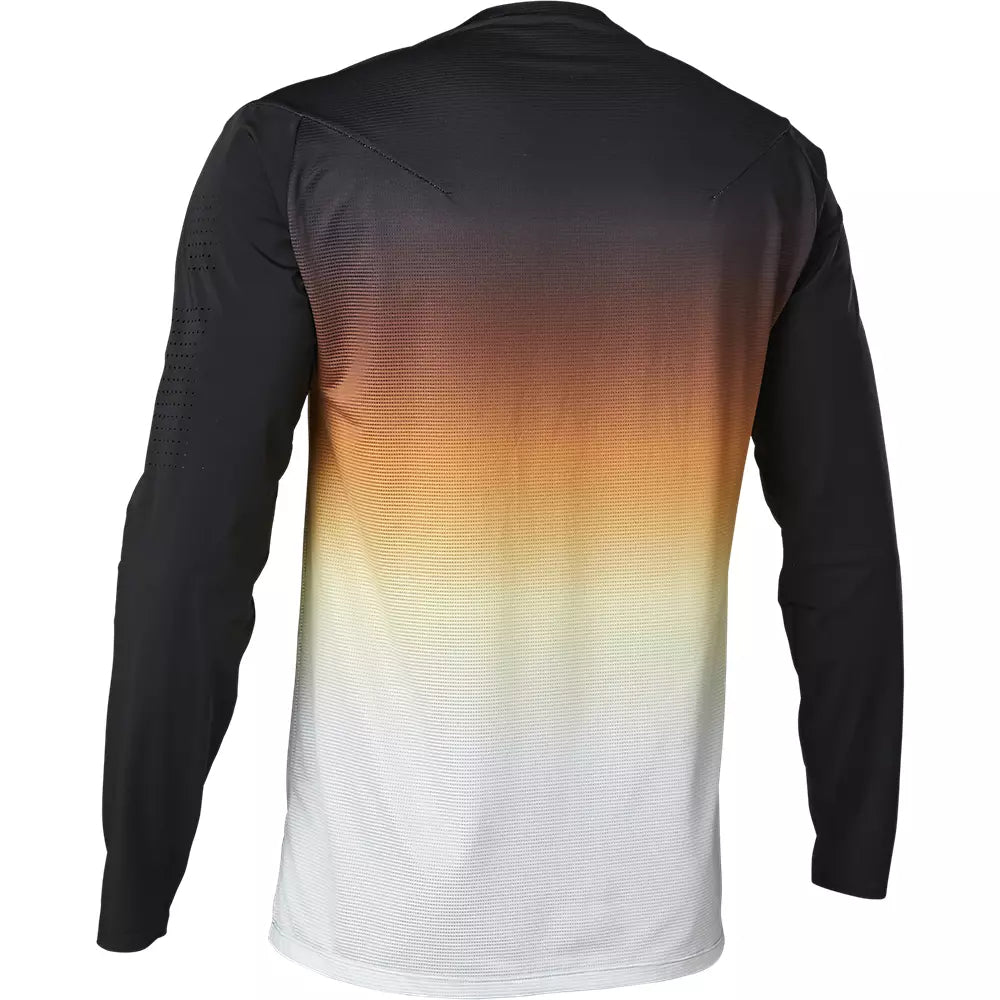 Polera Bicicleta Manga Larga Flexair Race Spec Negro/Naranjo Fox polera bicicleta fox mtb