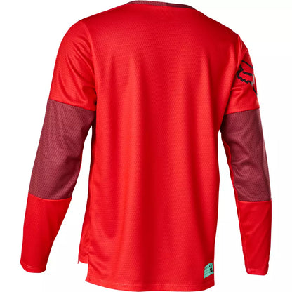 Polera Bicicleta Niño Defend Moth Rojo Fox polera bicicleta fox mtb