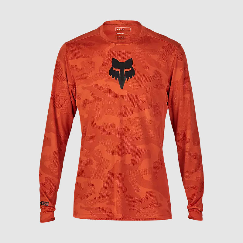 Polera Bicicleta Ranger TruDri™ Manga Larga Naranjo Fox polera bicicleta fox mtb