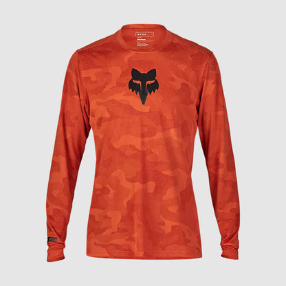 Polera Bicicleta Ranger TruDri™ Manga Larga Naranjo Fox polera bicicleta fox mtb