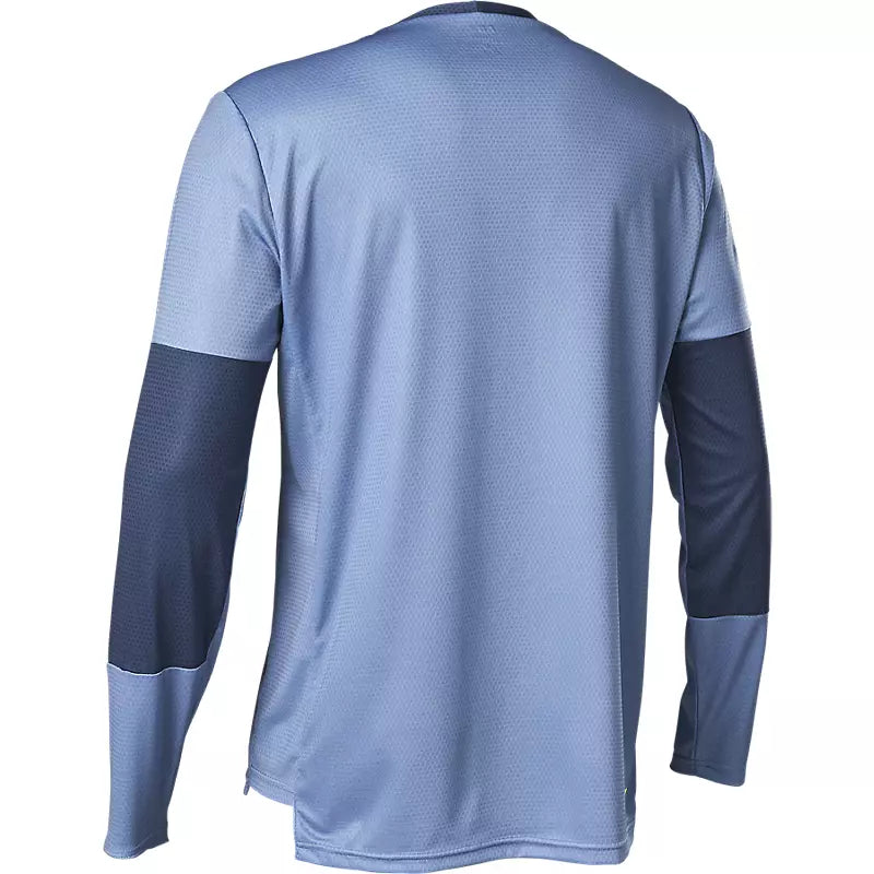 Polera Bicicleta Defend Manga Larga Azul Fox polera bicicleta fox mtb