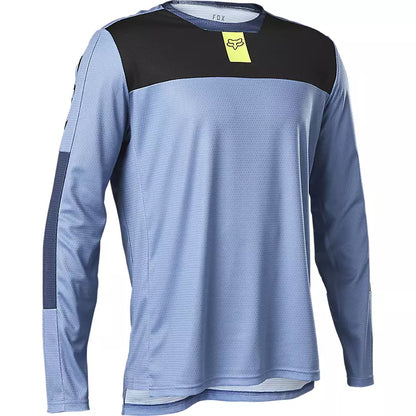Polera Bicicleta Defend Manga Larga Azul Fox polera bicicleta fox mtb