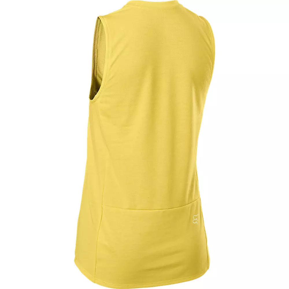 Polera Bicicleta Mujer Ranger Drirelease® Sin Mangas Amarillo Fox polera bicicleta fox mtb