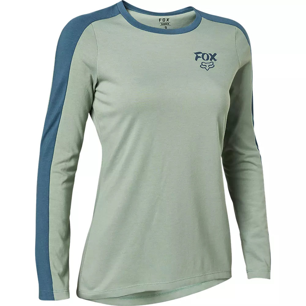 Polera Bicicleta Mujer Ranger Drirelease® Mid Manga Larga Azul Fox polera bicicleta fox mtb