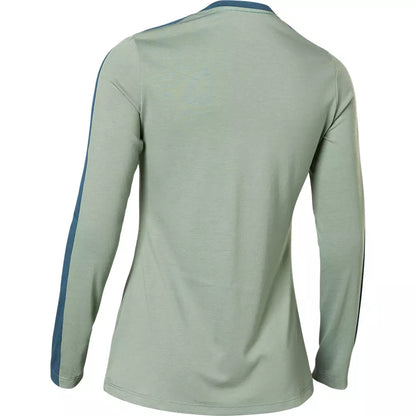 Polera Bicicleta Mujer Ranger Drirelease® Mid Manga Larga Azul Fox polera bicicleta fox mtb