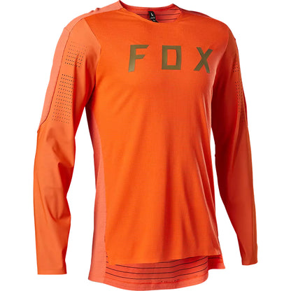 Polera Bicicleta Flexair Pro Manga Larga Naranjo Fox polera bicicleta fox mtb