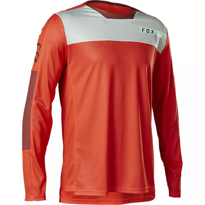 Polera Bicicleta Defend Moth Manga Larga Rojo Fox polera bicicleta fox mtb