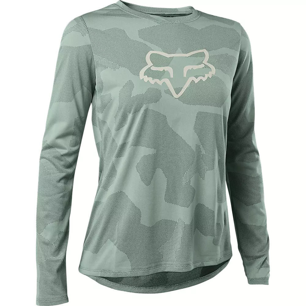 Polera Bicicleta Mujer Ranger Trudri™ Verde Agua Fox polera bicicleta fox mtb