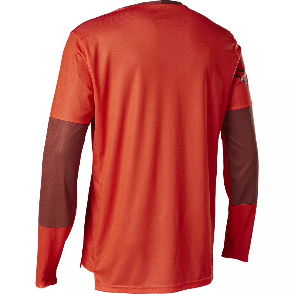 Polera Bicicleta Defend Moth Manga Larga Rojo Fox polera bicicleta fox mtb