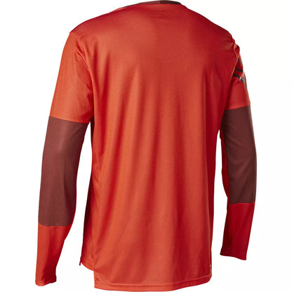 Polera Bicicleta Defend Moth Manga Larga Rojo Fox polera bicicleta fox mtb