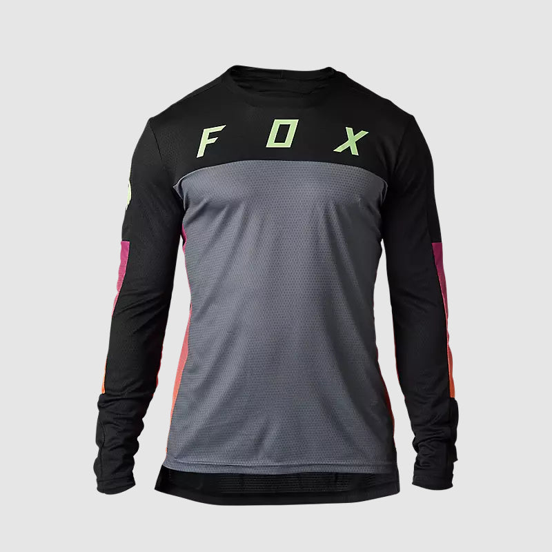 Polera Bicicleta Defend Cekt Manga Larga Negro Fox polera bicicleta fox mtb