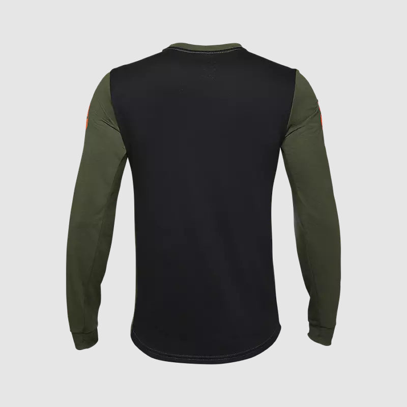 Polera Bicicleta Ranger Aviation drirelease® Manga Larga Verde Fox polera bicicleta fox mtb