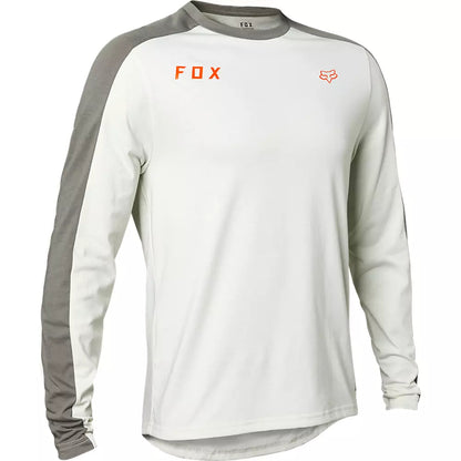 Polera Bicicleta Ranger Drirelease® Slide Mid Manga Larga Blanco Fox polera bicicleta fox mtb