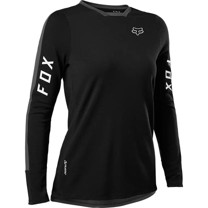 Polera Bicicleta Mujer Defend Pro Manga Larga Negro Fox polera bicicleta fox mtb