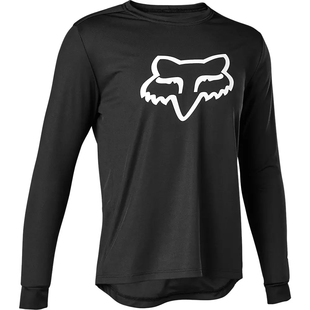 Polera Bicicleta Niño Ranger Manga Larga Negro Fox polera bicicleta fox mtb