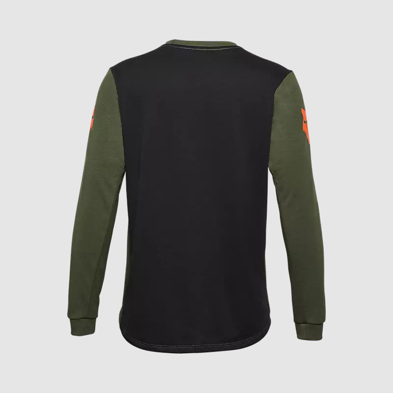 Polera Bicicleta Niño Ranger Aviation drirelease® Manga Larga Verde Fox polera bicicleta fox mtb