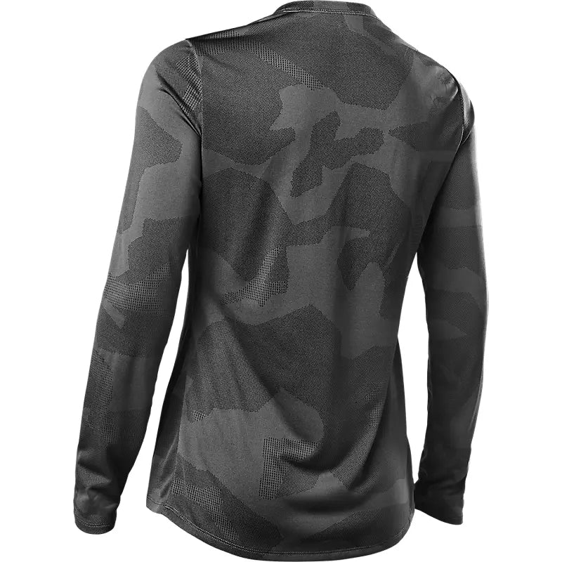 Polera Bicicleta Mujer Ranger Trudri™ Manga Larga Gris Fox polera bicicleta fox mtb