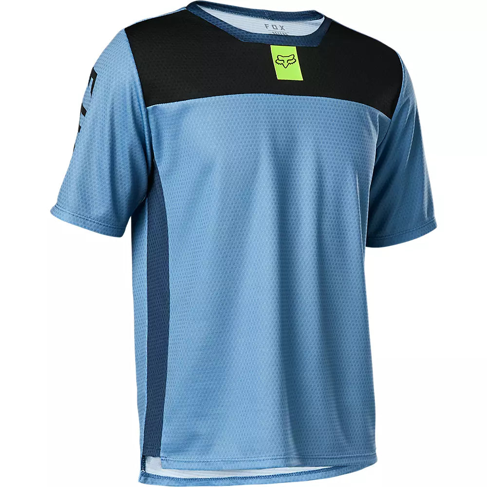 Polera Bicicleta Niño Defend Azul Fox polera bicicleta fox mtb