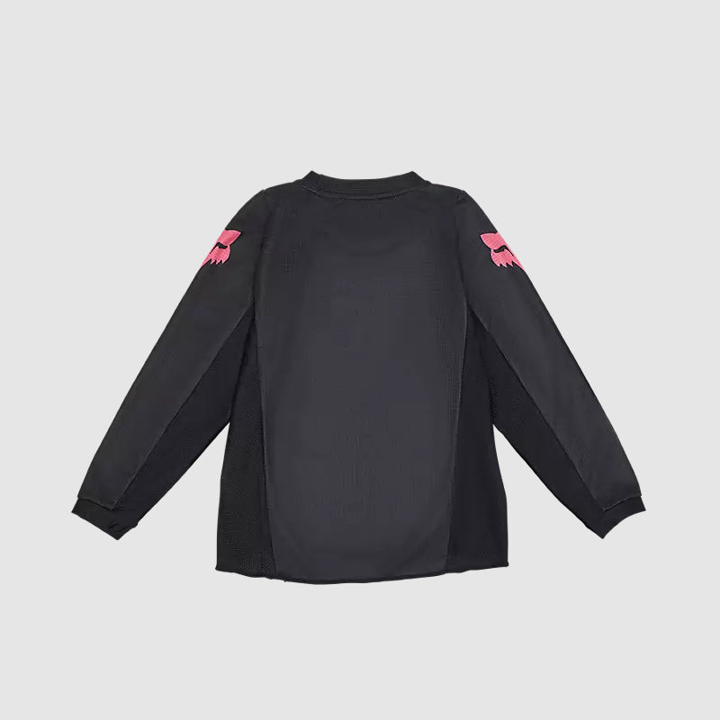 Polera Moto Infantil 180 Blackout Negro/Rosado Fox polera moto fox motocross