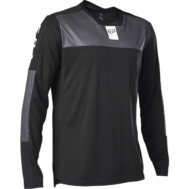 Polera Bicicleta Defend Manga Larga Negro Fox polera bicicleta fox mtb