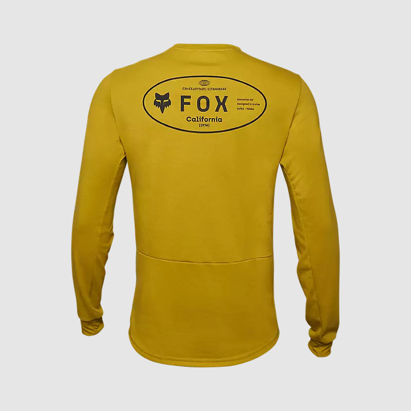 Polera Bicicleta Ranger drirelease® Manga Larga Amarillo Fox polera bicicleta fox mtb