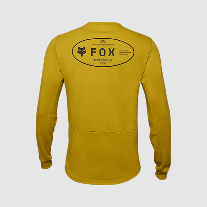 Polera Bicicleta Ranger drirelease® Manga Larga Amarillo Fox polera bicicleta fox mtb