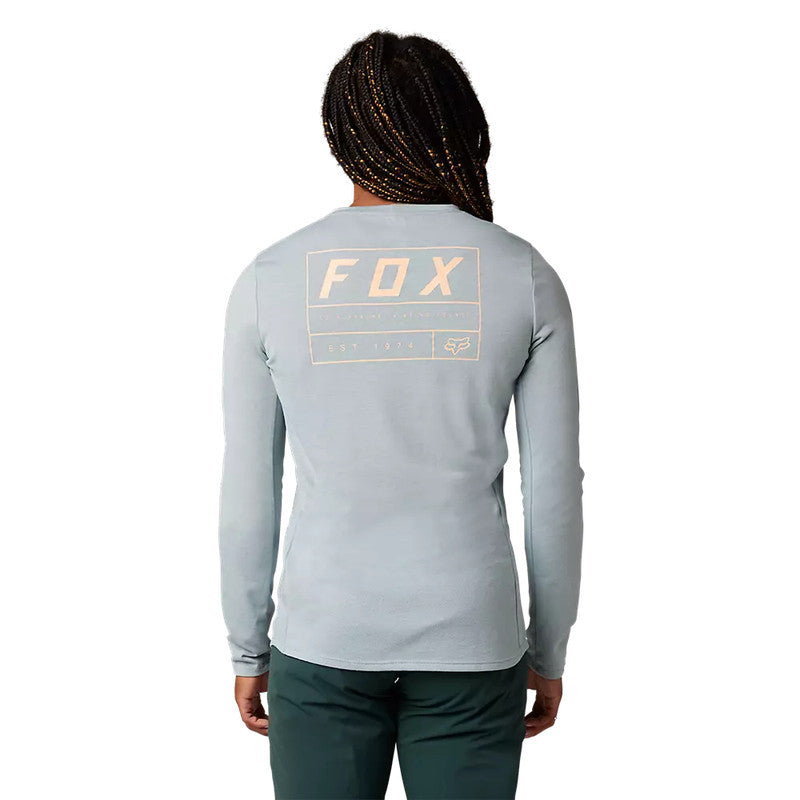 Polera Bicicleta Mujer Manga Larga Ranger Drirelease® Gris Fox polera bicicleta fox mtb