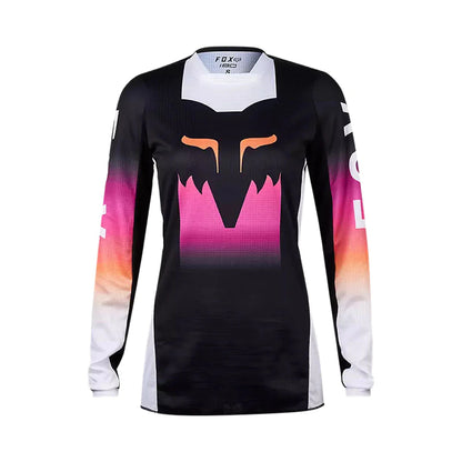 Polera Moto Infantil Niña 180 Flora Negro/Rosado Fox polera moto fox motocross