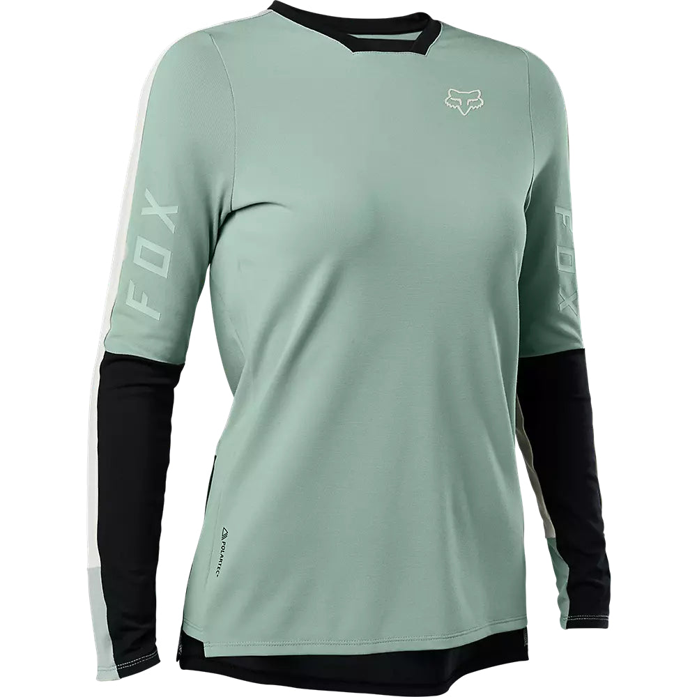 Polera Bicicleta Mujer Defend Pro Manga Larga Gris Fox polera bicicleta fox mtb
