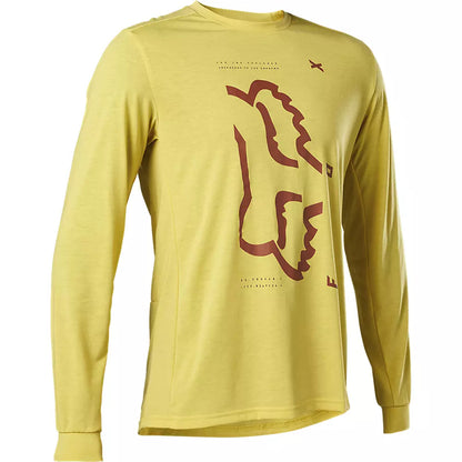 Polera Bicicleta Ranger Drirelease® Manga Larga Amarillo Fox polera bicicleta fox mtb