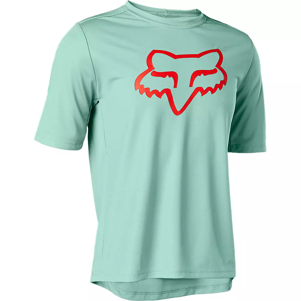 Polera Bicicleta Niño Ranger Verde Agua Fox polera bicicleta fox mtb