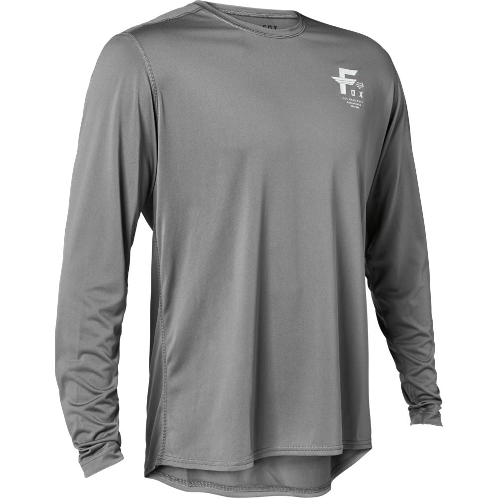 Polera Bicicleta Ranger Manga Larga Gris Fox polera bicicleta fox mtb