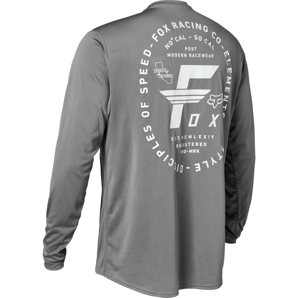 Polera Bicicleta Ranger Manga Larga Gris Fox polera bicicleta fox mtb