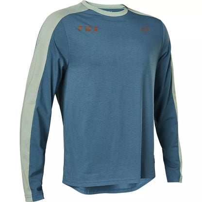 Polera Bicicleta Ranger Drirelease® Slide Mid Manga Larga Azul Fox polera bicicleta fox mtb