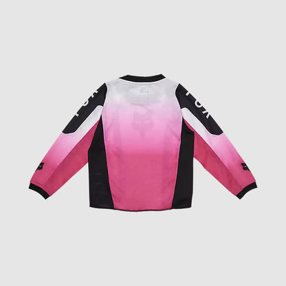 Polera Moto Niño Manga Larga Negro/Rosado Fox polera moto fox motocross