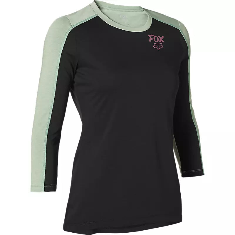 Polera Bicicleta Mujer Ranger Drirelease 3/4  Negro Fox polera bicicleta fox mtb