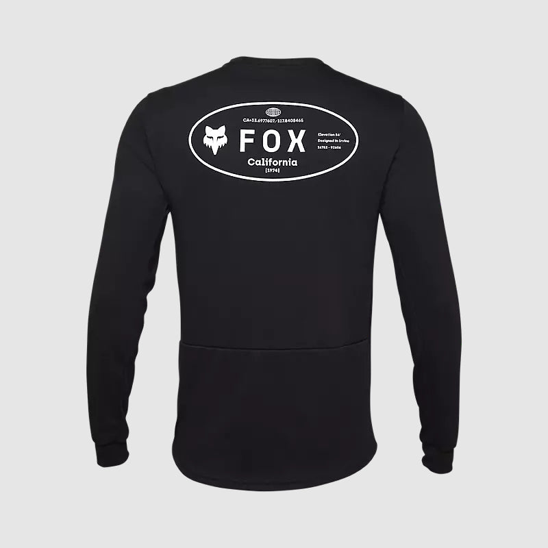 Polera Bicicleta Ranger drirelease® Manga Larga Negro Fox polera bicicleta fox mtb