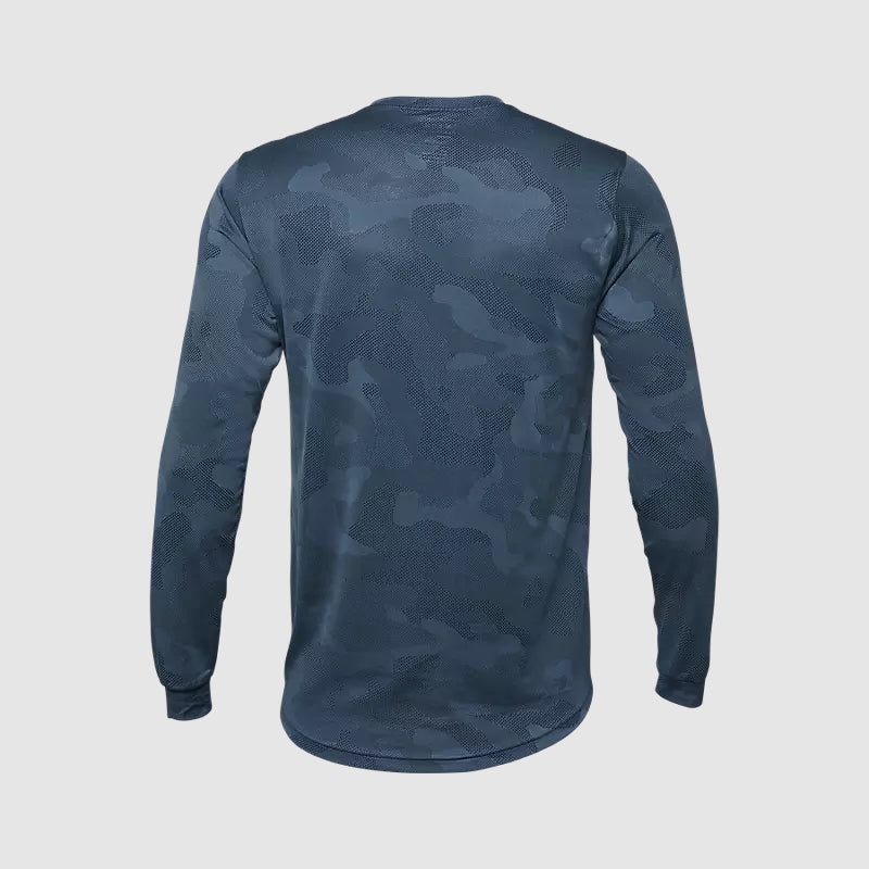 Polera Bicicleta Ranger TruDri™ Manga Larga Azul Marino Fox polera bicicleta fox mtb